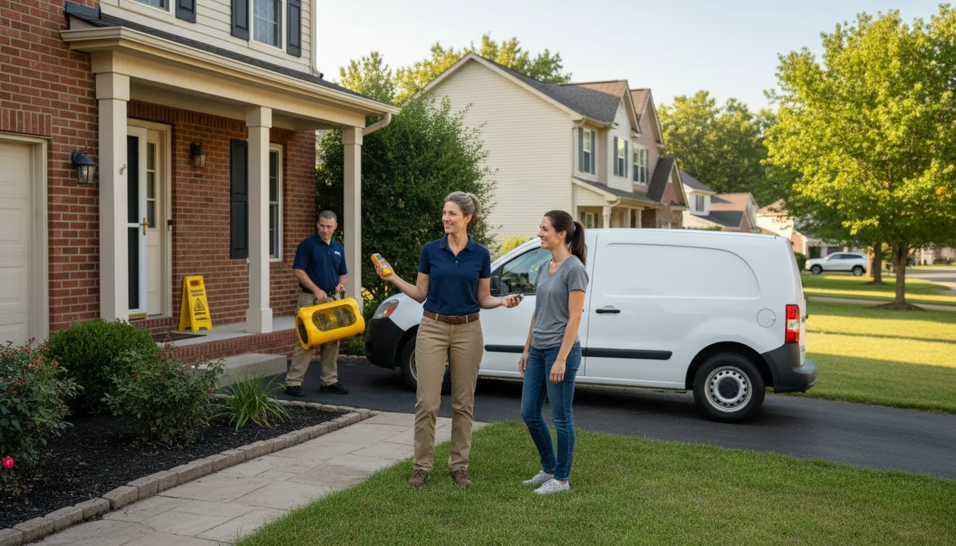 Residential water damage restoration in Exton, PA